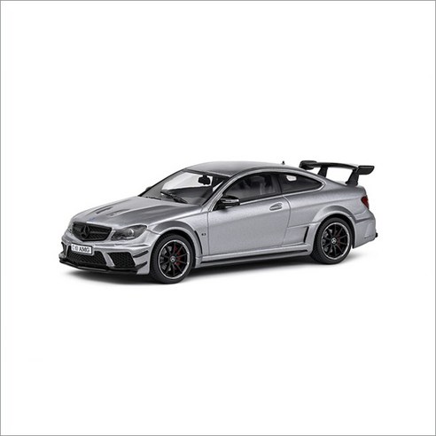 Solido S4311604 2011 메르세데스 벤츠 C63 AMG 블랙시리즈 Grey Metallic Matt 다이캐스트 자동차모형 미니카, 1개