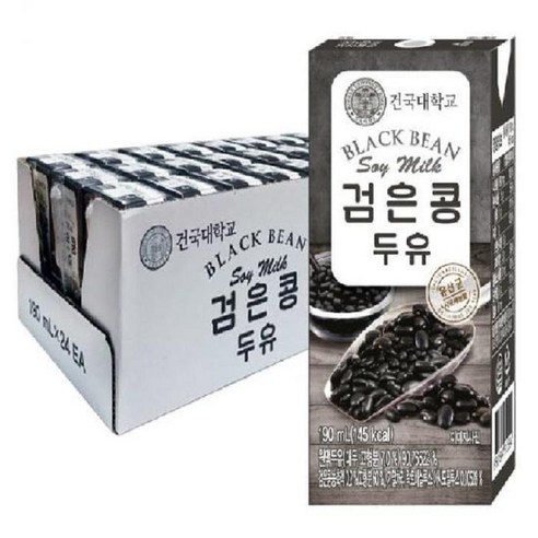 건국대학교 두유 검은콩, 190ml, 72개