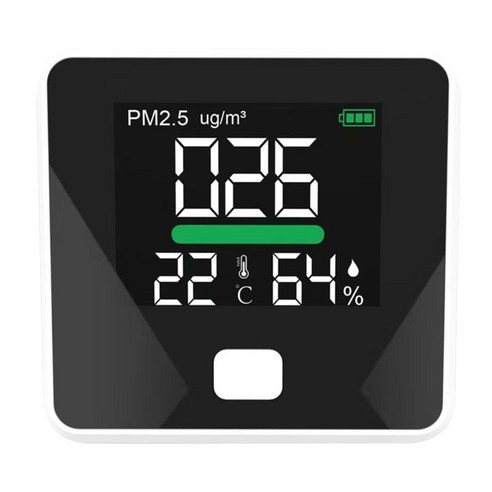 PM2.5 초 미세먼지 공기질 측정기 이산화탄소 모니터 실내 CO2 미터 온도 상대 습도 대 NDIR 센서 데이터 드롭, 없음