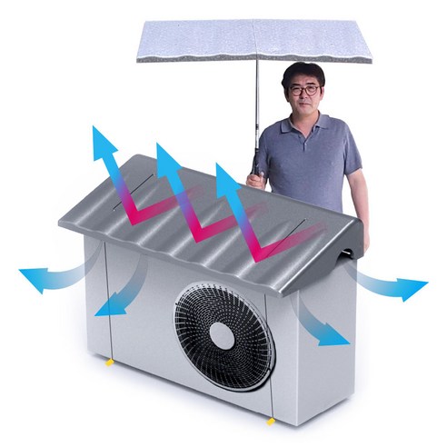 에어콘 실외기를 보호하고 수명 연장하며 효율 향상시키는 업브레인 실외기 커버