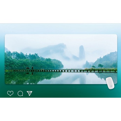 Literally sell 풍경화 게이밍장패드 각지의 풍경을 음미하고 마음을 느긋하게 하다 두꺼운 고탄력 손목 보호 방수 세척 용이 마우스 패드, 10