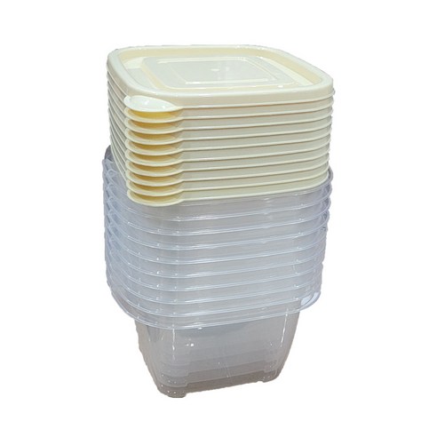 탁 밀폐용기 반찬통, 정사각 960ml, 10개