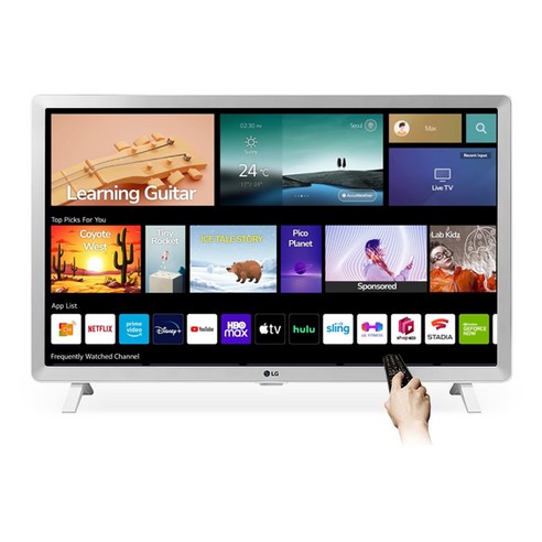 홈 엔터테인먼트를 업그레이드하는 LG 24TQ520SW 스마트 TV