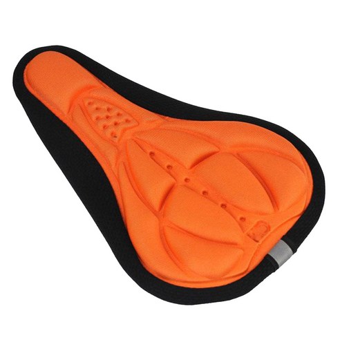 YSSHOP 자전거 자전거 3D 실리콘 안장 시트 패드 울트라 소프트 짙은 젤 사이클링, 오렌지, 28x16x2cm