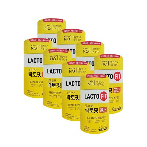 종근당 건강 락토핏 골드 생유산균 온가족 장건강 유산균 100g 50포 8통 400일분, 8개 구강유산균 Best Top5