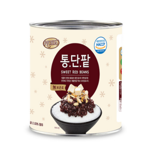 리치스 통단팥 팥빙수 팥 3kg, 1개
