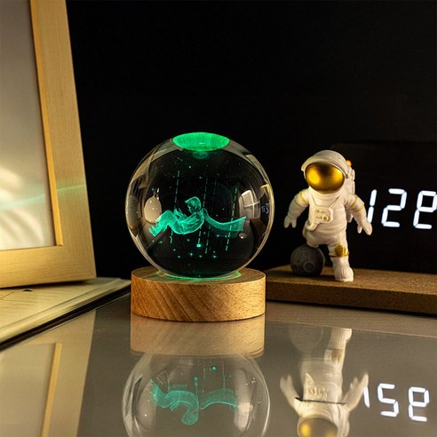 앞날창창 감성 LED 모던 수정구슬 침실 무드등 8cm, 왕자