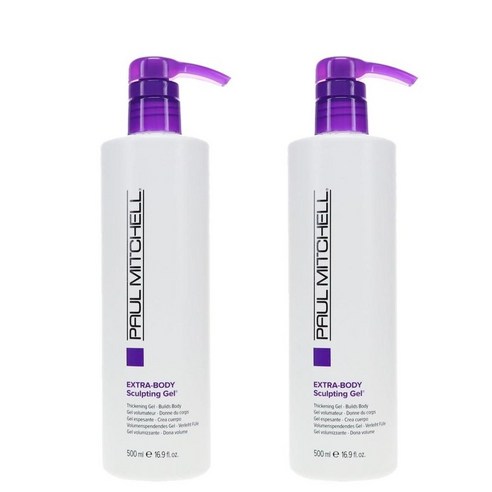 Paul Mitchell 폴미첼 가는모발 헤어 스타일링 젤 500ml x2팩 Extra body Sculpting Gel Thickening Gel, 2개