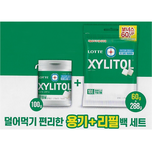 대용량 자일리톨 오리지날 448g(용기 100g+ 리필백 348g), 1박스, 448g