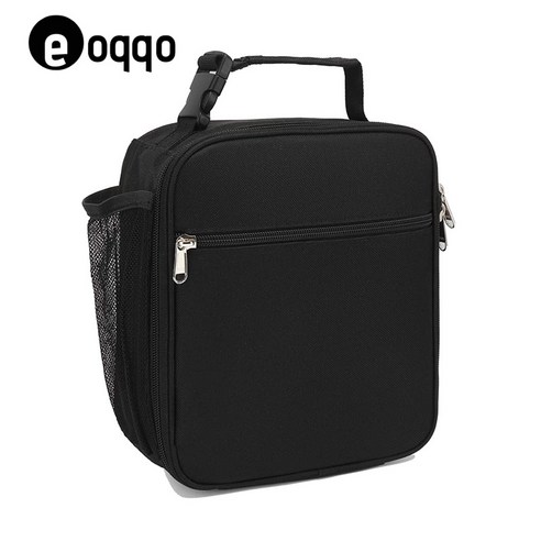 eoqqo 휴대용 보온가방 보냉 도시락가방, 블랙