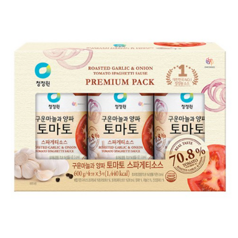 청정원 토마토 스파게티소스, 600g, 2개