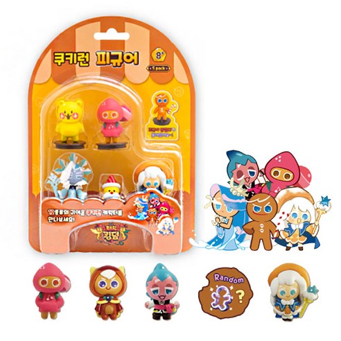 쿠키런 피규어 블리스터 5p 세트 랜덤발송, 쿠키런피규어5p-랜덤, 1세트