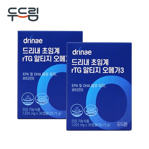 드리내 초임계 rTG 알티지 오메가3 30.75g, 2개, 30정