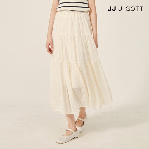 JJ지고트 (JJ지고트) 레이스 티어드 밴딩 스커트 GP5P0SKP61