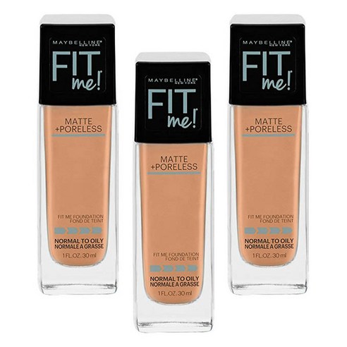 메이블린 핏 미! 매트+ 포어리스 파운데이션 30ml, Natural Tan, 3개