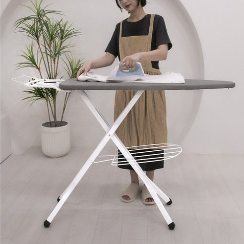 던하우스 스탠드 다리미판 접이식 스탠딩 다림판 시그니처, 시그니처 화이트