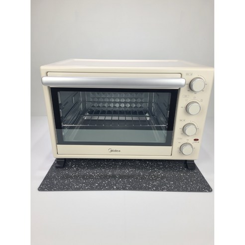 오븐받침 에어프라이어오븐 깔개 열차단 받침대 독일모티프매트, 블랙실버 도트, 1개
