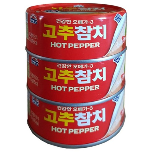 사조해표 고추참치 통조림, 150g, 3개