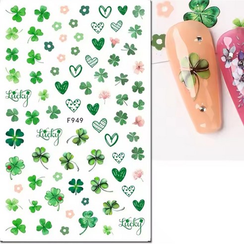 단 1분 만에 완성하는 행운 가득 네잎클로버 네일