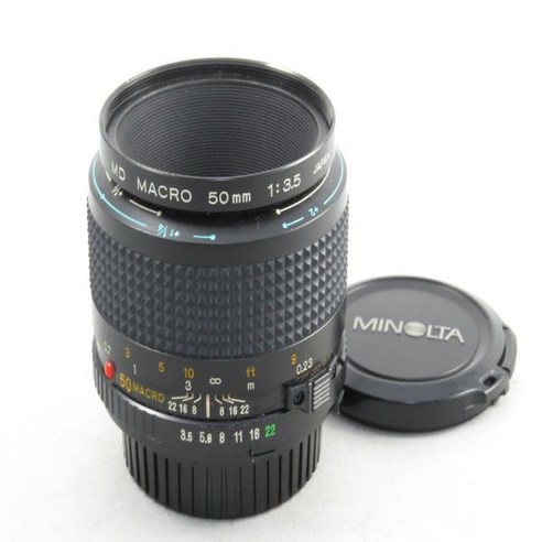 [일본 정품 수입] 중고 미놀타 New MD 50mm F3.5 마크로 렌즈 (교환용) 미놀타렌즈