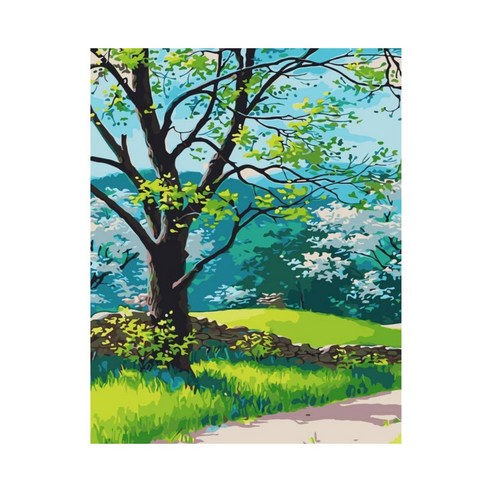 모모픽스페인팅 DIY명화그리기 60x75cm, WP30   초여름 돌담길