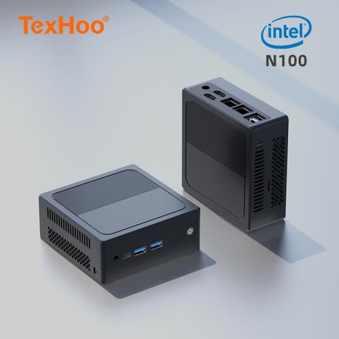 미니PC TexHoo 컴퓨터 인텔 N100 N95 CPU 윈도우 11 프로세서 시스템 유닛 ITX NUC 오피스 포켓 DDR5 NVMe 와이파이 블루투스, 없음, 없음, 2) Intel N100 CPU 8G DDR5 128, 1) Intel N100 CPU No RAM No S