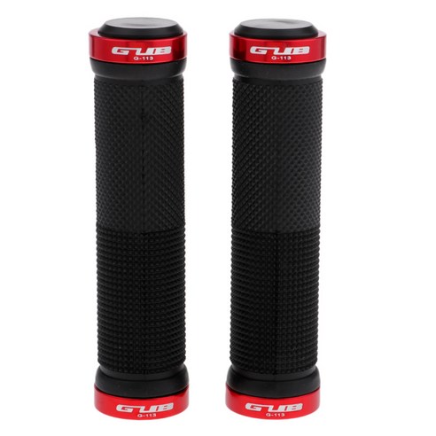 논슬립 MTB 핸들바 그립 잠금식 알루미늄 합금 링 미끄럼 방지 핸들바 커버, {"사이즈":"Dia.22.2mm"}, {"수건소재":"고무"}, 레드