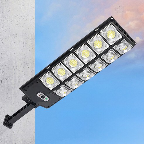 HK.sell 루나이트 벽걸이 태양광 2835LED 360구 대형 가로등 조명 모션 센서등, 블랙