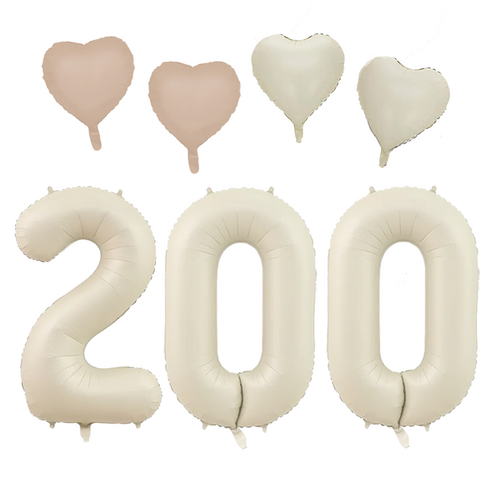 네오텍스 30cm 라운드풍선 50p, 스탠다드 미드블루, 1개 파티/마술도구 11 파파 파티 크림 하트 대형 숫자 기념일 생일 풍선 세트, 1세트, 크림 200 + 하트4p