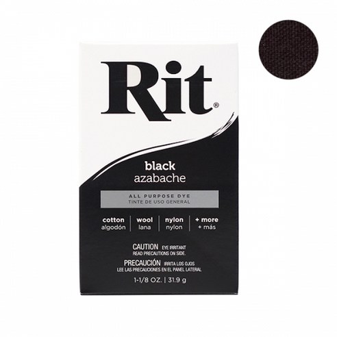 RIT DYE 리트다이 섬유 면 전용염색 라탄, 파우더(31.9g), Black