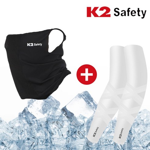 K2 safety 넥마스크 + K2 프로더블X 쿨토시, 1세트, 넥마스크 블랙+쿨토시화이트