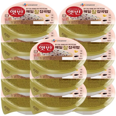 햇반 매일 찰잡곡밥, 210g, 13개
