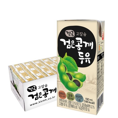 라이브잇 건국 검은콩깨두유, 190ml, 64개