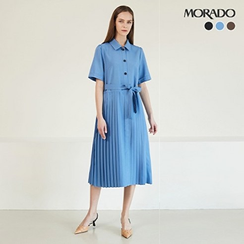 다양한 색상과 치수로 제공되는 여름용 플리츠 원피스