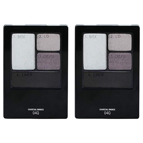 메이블린 엑스퍼트 웨어 아이섀도우 쿼드 4.8g, Charcoal Smokes, 2개