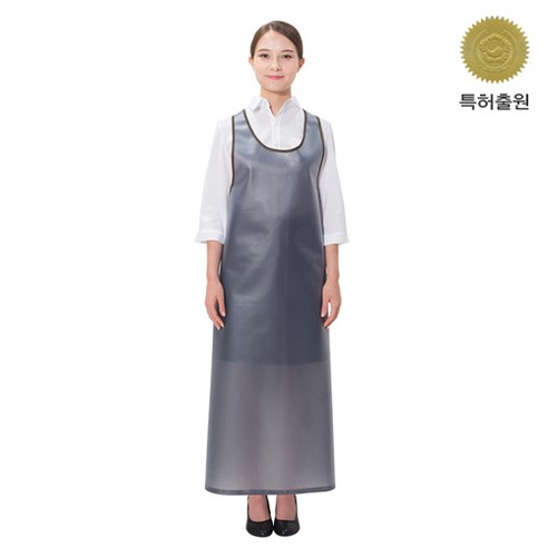 예경 메쉬 양면 방수 앞치마_대 특대 [반투명], 1개, PO-2223/특대/밤색[반투명]