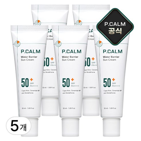피캄 워터베리어 수분진정 선크림 SPF50+ PA++++, 50ml, 5개
