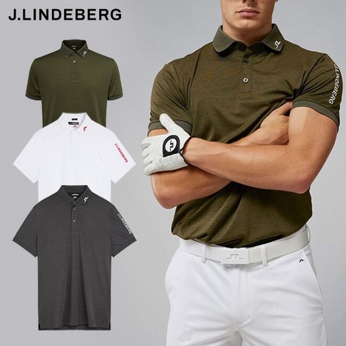 [J.LINDEBERG] 남성 반팔 티셔츠 / 제이린드버그 골프웨어 투어테크 레귤러 핏 폴로