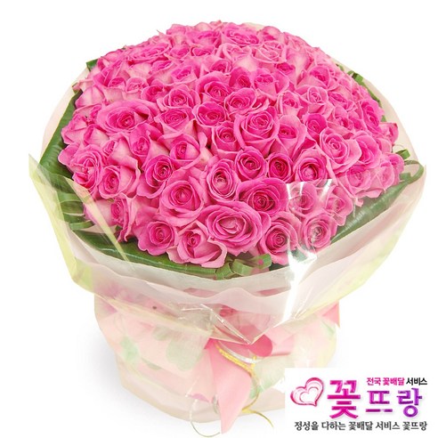 핑크사랑100송이 꽃다발