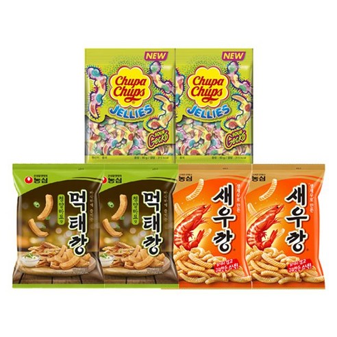 농심 농심 먹태깡 60g 2봉 + 새우깡 90g 2봉 + 사워게코 90g 2봉, 단일옵션