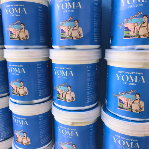 <수제/당일발송>요마 산미 없이 고소한 우유향 풍미 꾸덕한 하드 무가당 그릭 요거트 500g, 500g, 하드, 1개