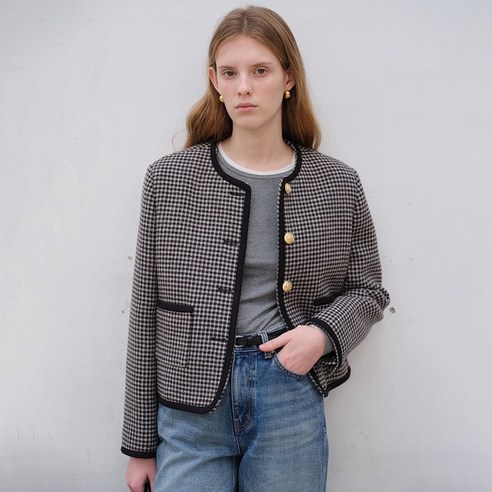 던스트 CLASSIC BOUCLE TWEED JACKET CHECK_UDJA4C204MU