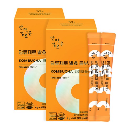 안먹은걸로 당류제로 발효 콤부차 파인애플맛, 6g, 30개입, 5개