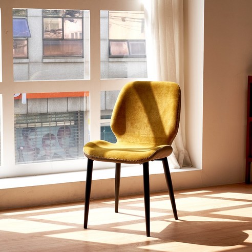 가구앤하우스 레이디 조야 패브릭 DIY 인테리어 철제 의자 레이디의자(머스타드) 상품 정보