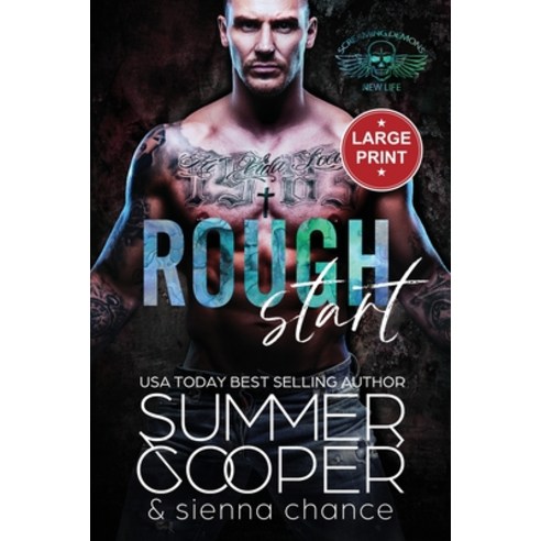(영문도서) Rough Start: A Motorcycle Club New Adult Romance (Large Print) Paperback, Lovy Books Ltd, English, 9781917075701