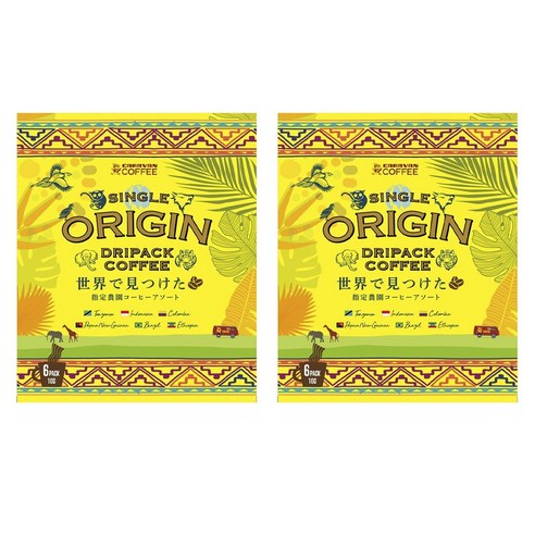 유니마트 카라반 커피 싱글 오리진 드립팩, 2개, 10g, 6개입