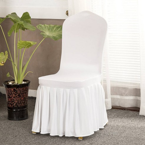 백주름 연체 탄력 의자 커버 호텔 의자 커버 연회 의자 커버 가정용 식당 의자 커버 맞춤형, 로즈 레드
