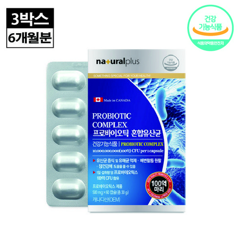 내츄럴플러스 프로바이오틱 혼합유산균, 60정, 1개