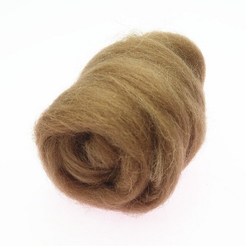 양모펠트 인형키링만들기 양모키링 브라운 컬러 시리즈 펠트 울 로빙 섬유 바늘 직조 DIY 10g x 8 50g 1, [07] 57