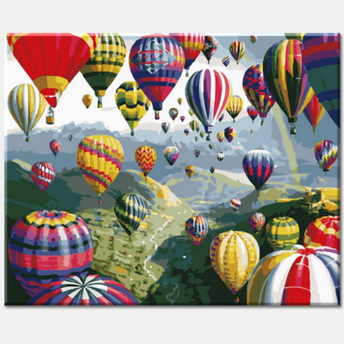 모모픽스페인팅 DIY명화그리기 40x50cm, J64 열기구, 1개
